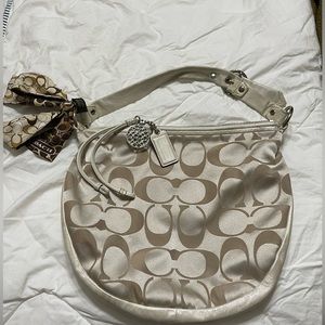 Coach signature women hobo shoulder purse